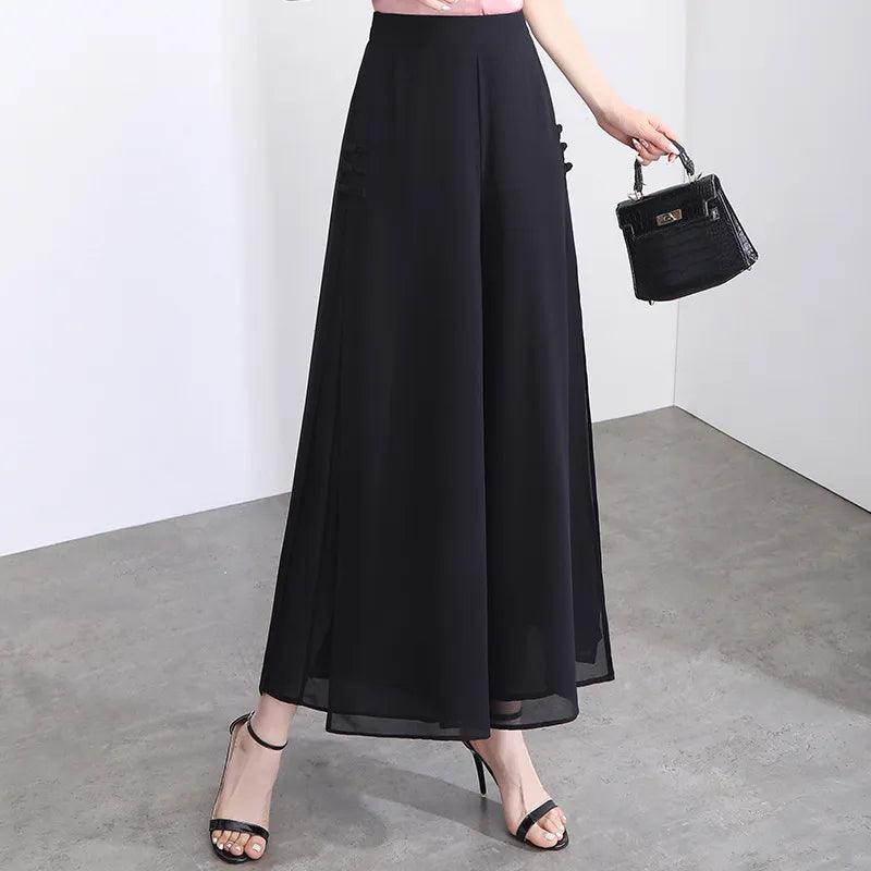PALAZZO Double-Layered Chiffon Skirt-Pants | Elegant & Versatile Fashion