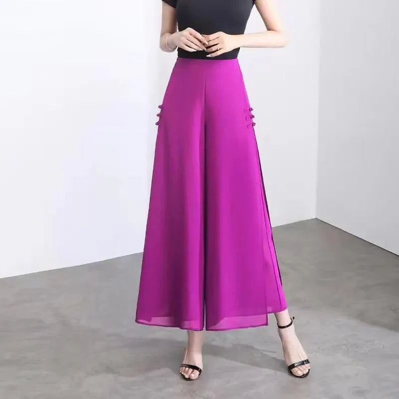 PALAZZO Double-Layered Chiffon Skirt-Pants | Elegant & Versatile Fashion
