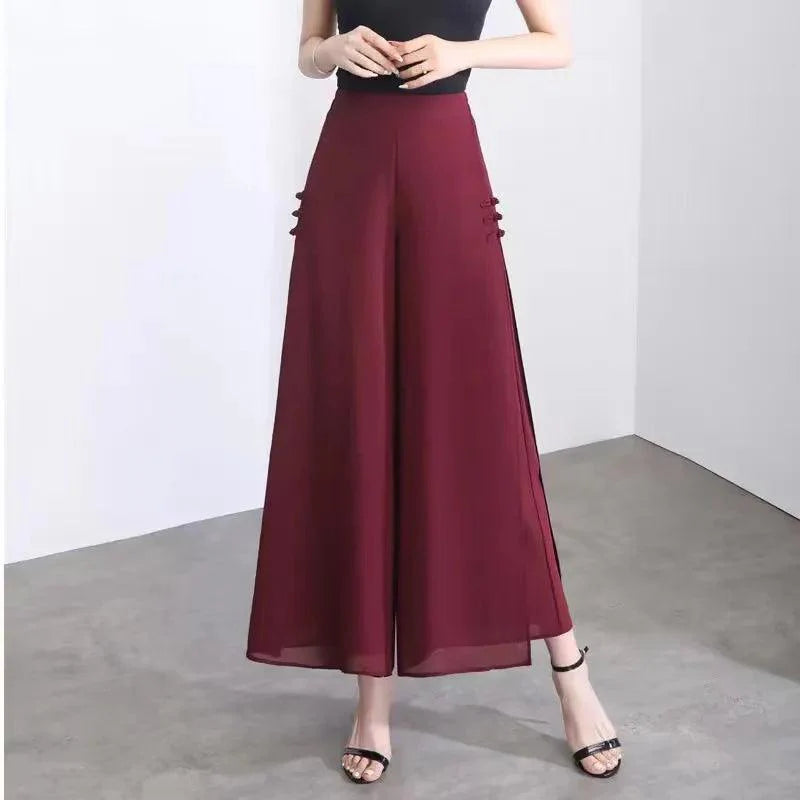 PALAZZO Double-Layered Chiffon Skirt-Pants | Elegant & Versatile Fashion
