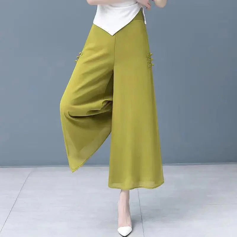 PALAZZO Double-Layered Chiffon Skirt-Pants | Elegant & Versatile Fashion