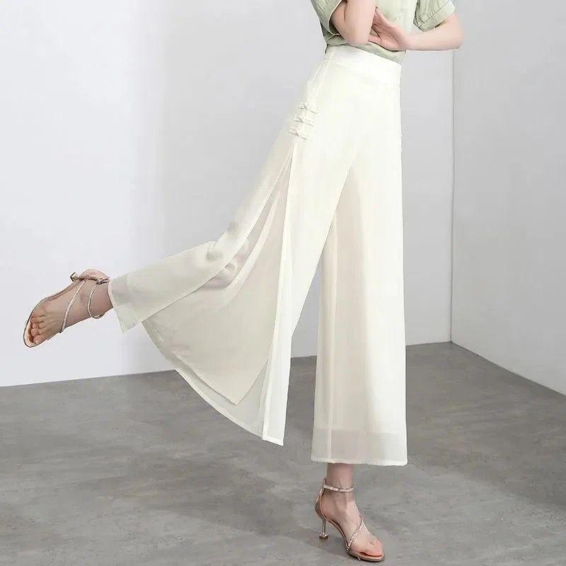 PALAZZO Double-Layered Chiffon Skirt-Pants | Elegant & Versatile Fashion